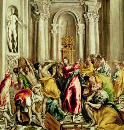 Jezus Verdrijft de Kooplieden uit de Tempel, 1610-14 door El Greco
